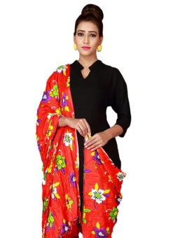 Red Cotton Semi Patiala Pant After Six Wear -Indo Clothing Shop red cotton semi patiala pant wbpat027 b