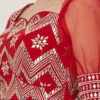 Red Embroidered Zero Shoulder Neckline Blouse Wedding Wear