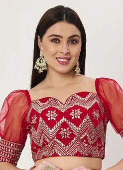 Red Embroidered Zero Shoulder Neckline Blouse Wedding Wear 6 Red Embroidered Zero Shoulder Neckline Blouse Wedding Wear -Indo Clothing Shop red embroidered zero shoulder neckline blouse BLBS02307593 u