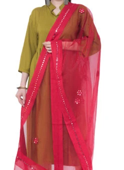 Red Organza Gotta Patti Work Dupatta After Six Wear