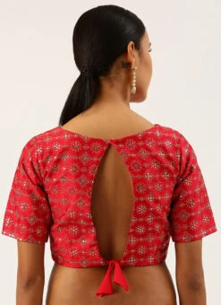 Red Silk Embroidery Work Blouse Party Wear 7 Red Silk Embroidery Work Blouse Party Wear -Indo Clothing Shop red silk embroidery work blouse blspfb179re b