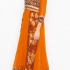 Tango Orange Georgette Embroidered Kurta Palazzo Set After Six Wear