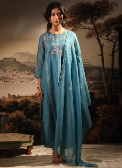 Turquoise Blue Chanderi Silk Embroidered Dupatta Party Wear 6 Turquoise Blue Chanderi Silk Embroidered Dupatta Party Wear -Indo Clothing Shop turquoise blue chanderi silk embroidered dupatta dpbadcsdutq01 u