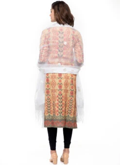 White Organza Cotton Gota Patti Work Dupatta Festive Wear -Indo Clothing Shop white organza cotton gota patti work dupatta dpdmfmfd034 b