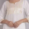 White Rayon Kurta Palazzo Set Work Wear