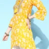 Yellow Cotton Printed Kurta Dhoti Set After Six Wear