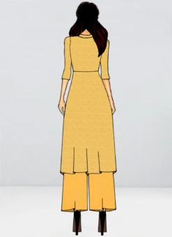 Yellow Embroidered Kurta N Palazzo Set Festive Wear