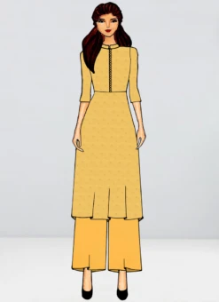 Yellow Embroidered Kurta N Palazzo Set Festive Wear 10 Yellow Embroidered Kurta N Palazzo Set Festive Wear -Indo Clothing Shop yellow embroidered kurta n palazzo set KSBS01909743 u