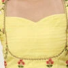Yellow Organza Embroidered Blouse Festive Wear